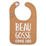 Bavoir bb personnalis - beau gosse comme papa ! marron