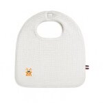 Bavoir en coton bio blanc
