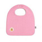 Bavoir en coton bio rose