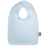 Bavoir en coton nid d'abeille bleu