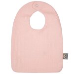 Bavoir en coton nid d'abeille rose