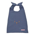 Bavoir �lastiqu� coton bio bleu marine