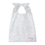 Bavoir �lastiqu� coton bio fleurs beiges