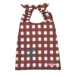 Bavoir �lastiqu� coton bio vichy bordeaux