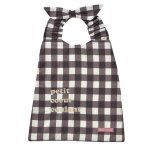 Bavoir �lastiqu� coton bio vichy marron