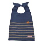 Bavoir �lastiqu� lin bleu marine