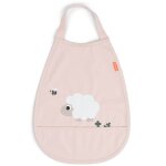 Bavoir �lastique tiny farm rose rose