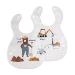 Bavoirs imprim�s (2pcs) en eva transparent marron