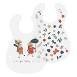 Bavoirs imprim�s (2pcs) en eva transparent multicolore