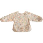 Bavoir � manches longues ecru, rose, jaune