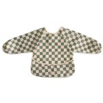 Bavoir � manches longues ecru, vert