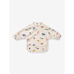 Bavoir � manches merle - �cru
