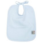 Bavoir À nouer en gaze de coton jeanne made in france bleu Bavoir À nouer en gaze de coton jeanne made in france bleu