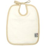 Bavoir À nouer en gaze de coton jeanne made in france Écru Bavoir À nouer en gaze de coton jeanne made in france Écru