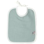 Bavoir À nouer en gaze de coton jeanne made in france vert de gris Bavoir À nouer en gaze de coton jeanne made in france vert de gris
