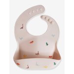 Bavoir avec r�cup�rateur en silicone multicolore