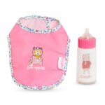 Bavoir rose et biberon magique pour grand poupon 36 / 42 cm multicolore