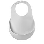 Bavoir silicone rcuprateur rglable gris
