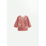Bavoir tablier manches longues bloom rose