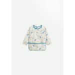 Bavoir tablier manches longues gribouille ecru