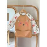Bavoir tablier manches longues gustin camel Bavoir tablier manches longues gustin camel