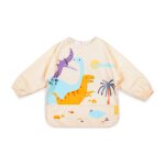 Bavoirs tablier � manches longues - jurassic jaune