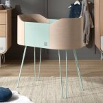 Berceau pieds métal - galopin bleu Berceau pieds métal - galopin bleu