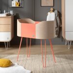 Berceau pieds métal - galopin orange Berceau pieds métal - galopin orange