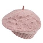 B�ret enfant maille douce rose rose
