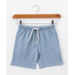 Bermuda 100% coton gar�on bleu gris