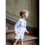 Bermuda � bretelles b�b� collection f�tes et mariages blanc doux