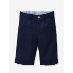Bermuda de crmonie lin / coton garon cyrillus marine