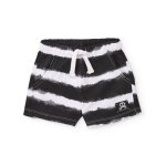 Bermuda en coton pour gar�on � rayures noir