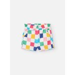 Bermuda en coton avec imprim  carreaux multicolore