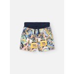 Bermuda en coton avec imprim fantaisie multicolore
