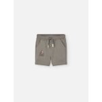 Bermuda en coton avec dtail sur la poche marron