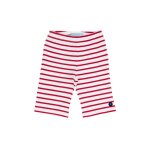 Bermuda �lastiqu�e en coton brick b�b� blanc / braise