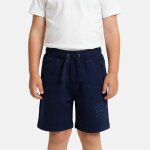 Bermuda enfant avec logo et cordon marine