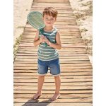 Bermuda facile  enfiler garon en denim effet molleton double stone