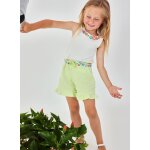 Bermuda fille popeline � carreaux multicolore