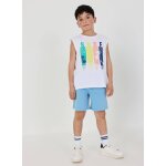 Bermuda gar�on en coton bleu