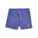 Bermuda gar�on en coton avec taille ajustable violet