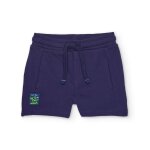 Bermuda gar�on en coton avec taille �lastiqu�e bleu