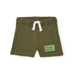 Bermuda gar�on en coton avec taille �lastiqu�e et cordon vert