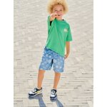 Bermuda gar�on jean facile � enfiler bleu imprim�