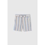 Bermuda gar�on lin � rayures multicolore