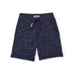 Bermuda gar�on en maille avec bas retrouss� bleu