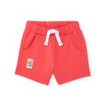 Bermuda gar�on en maille avec cordon de serrage ajustable rouge