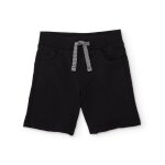 Bermuda gar�on en maille avec cordon de serrage r�glable noir