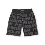 Bermuda gar�on en maille avec imprim� lettres noir